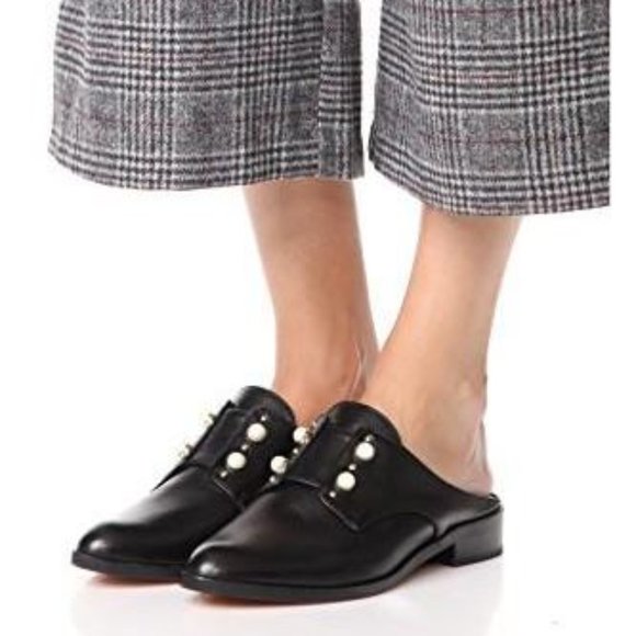 LIKE NEW Schutz Pearl Embellished Mule Black - Picture 2 of 7